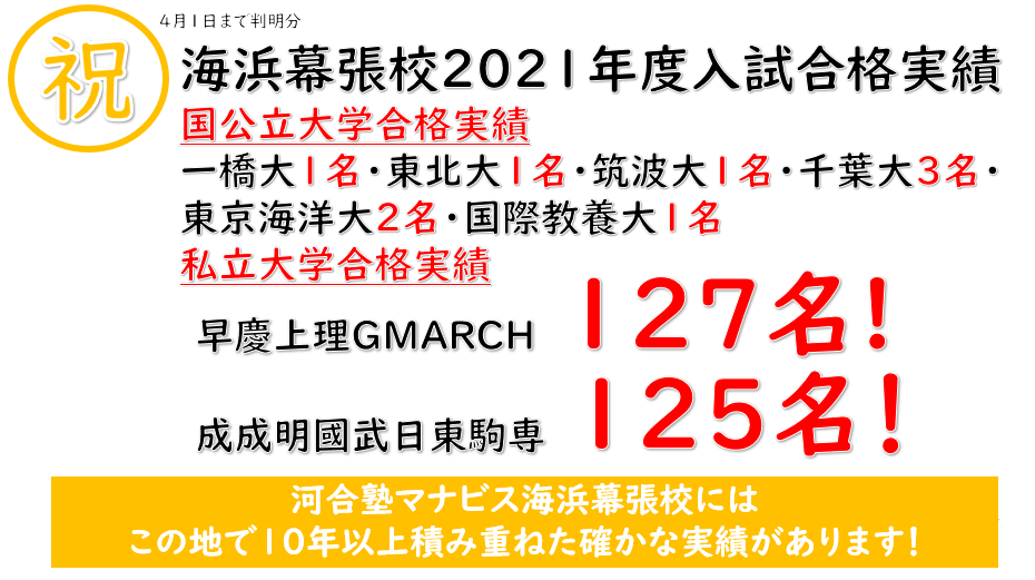 海浜幕張校 河合塾マナビス 校舎案内 現役合格をめざす高校生の大学受験予備校