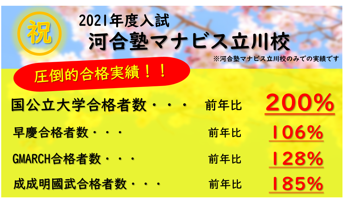 立川校 河合塾マナビス 校舎案内 現役合格をめざす高校生の大学受験予備校