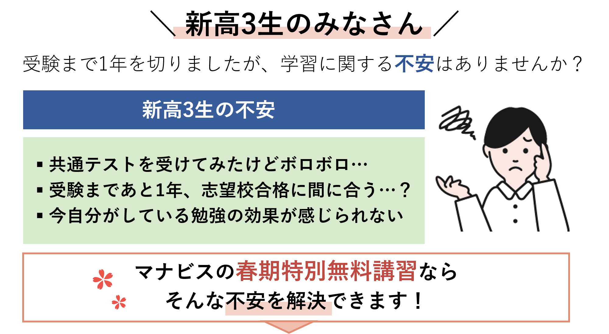 河合塾マナビス_春期特別無料無料講習_新高3生①_逓減日後