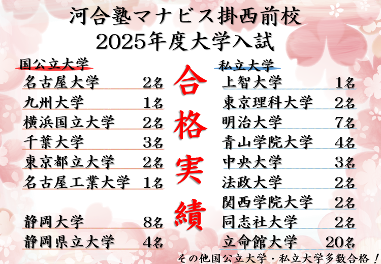 掛西前校 河合塾マナビス-校舎案内｜現役合格をめざす高校生の大学受験